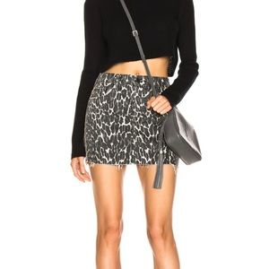 MOTHER The Vagabond Mini Fray in Leopard